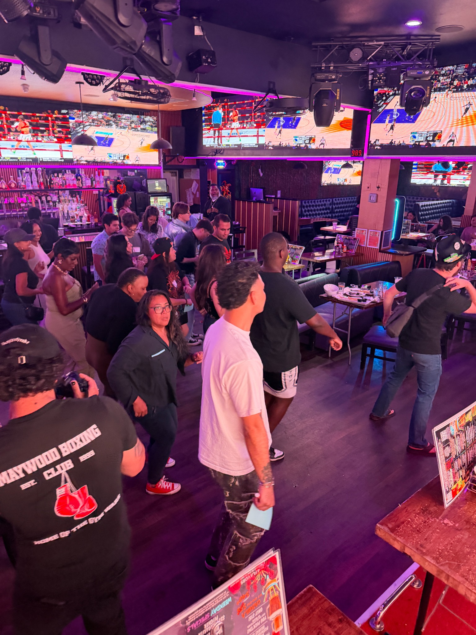 A packed Rhythm and Bingo dance floor