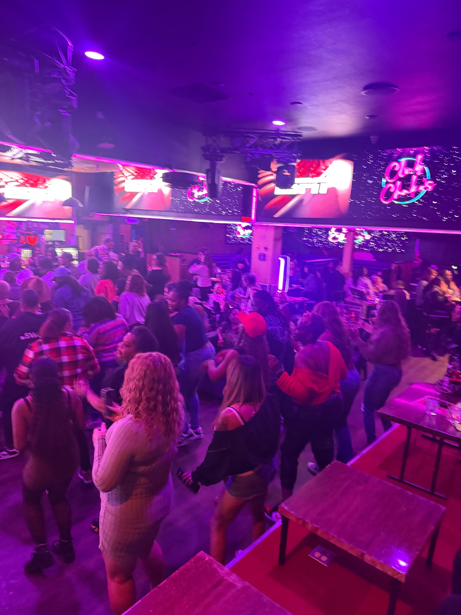 Guests dancing at a past Rhythm and Bingo event