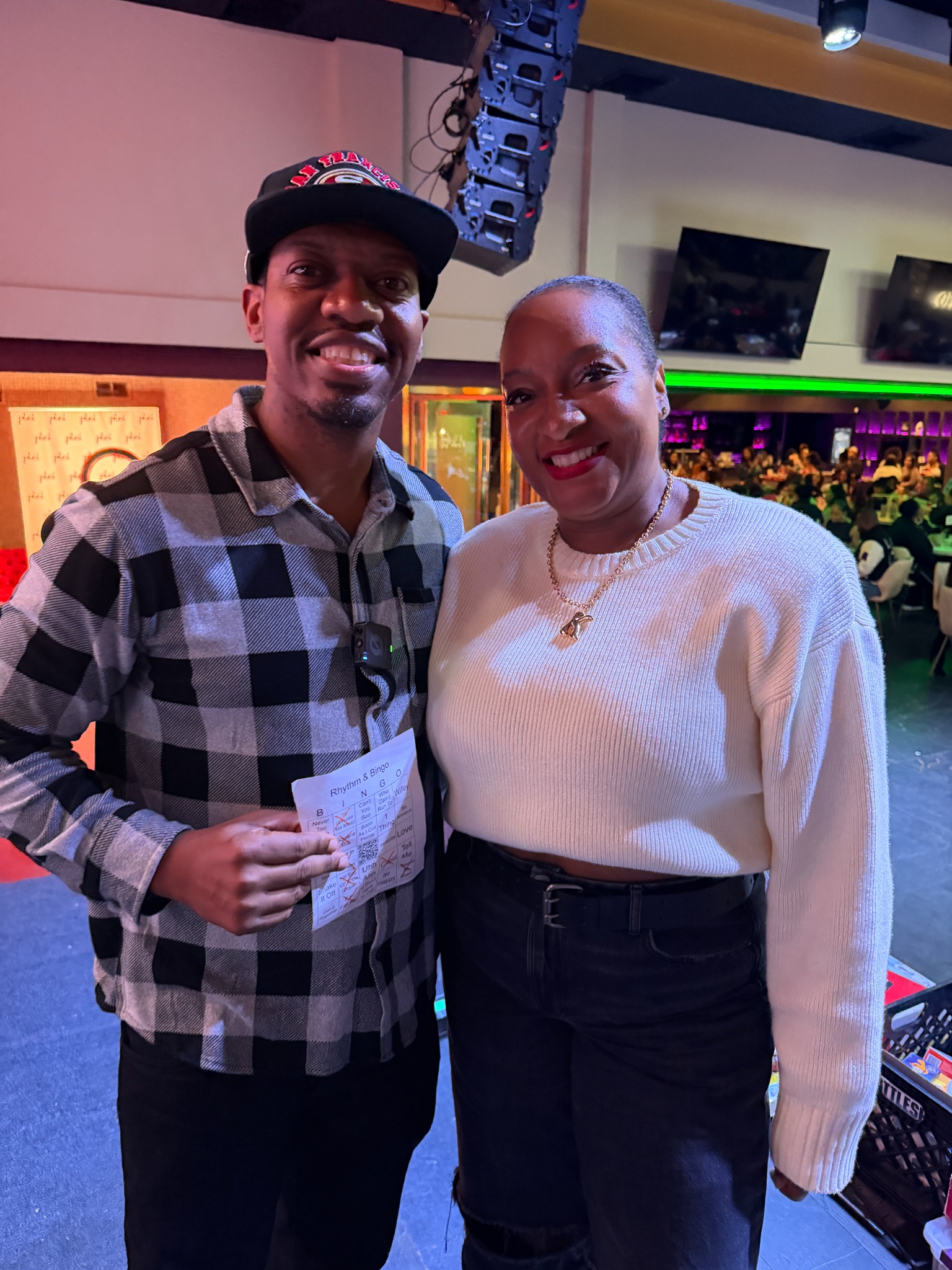 Host Kenyon Long with a Rhythm and Bingo guest
